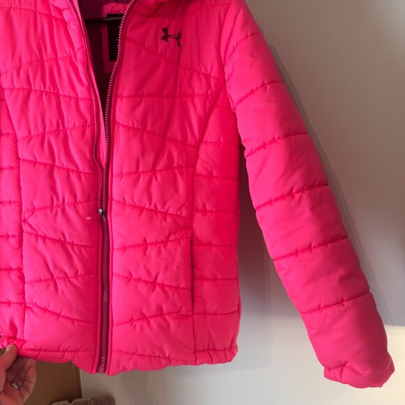 Girls Under Armour Storm Gold Gear Winter Jacket with hood - Picture 4 of 6